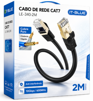 Cabo de Rede Cat7 2m Preto IT-Blue